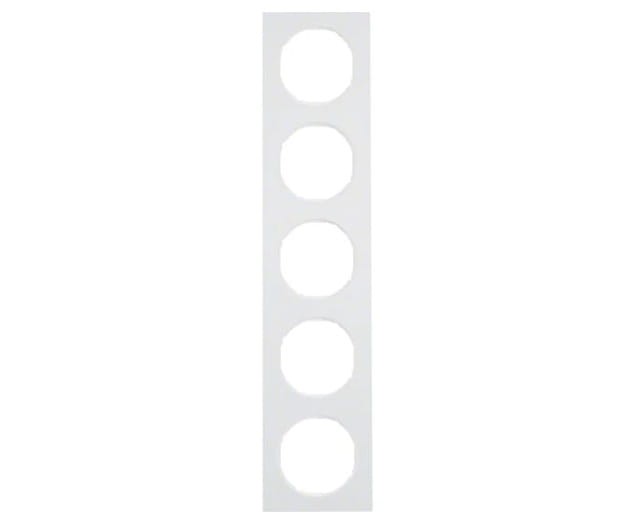 R.3 Ramka 5-krotna, biały, połysk 10152289 HAGER BERKER R.3