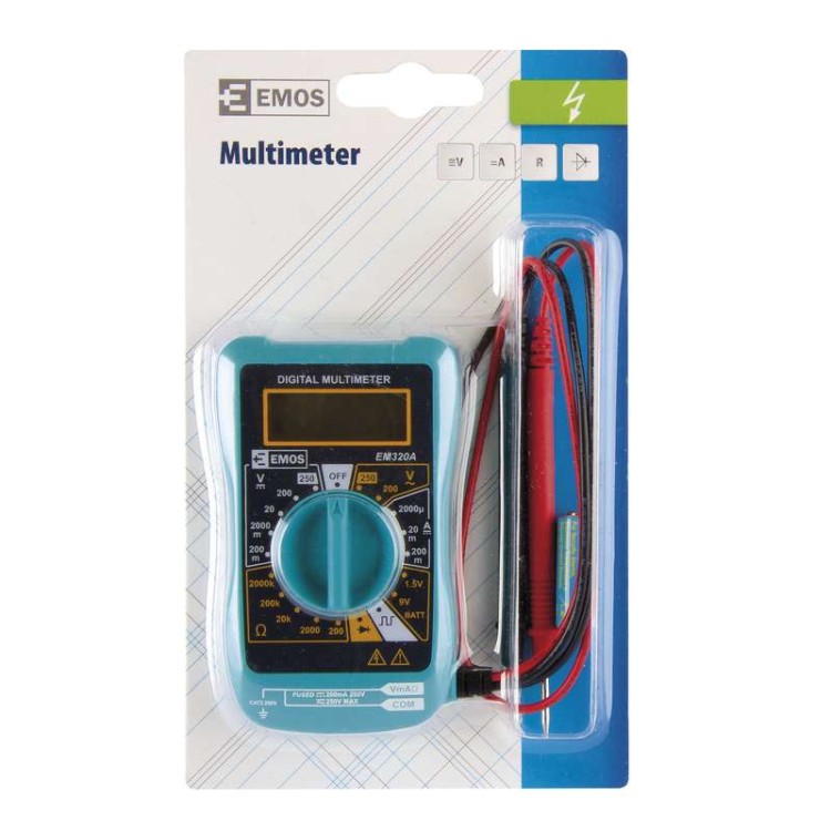Multimetr miernik uniwersalny cyfrowy EM320A M0320 Emos wyświetlacz LCD