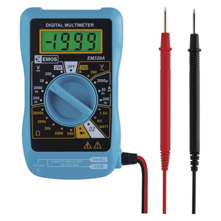 Multimetr miernik uniwersalny cyfrowy EM320A M0320 Emos wyświetlacz LCD