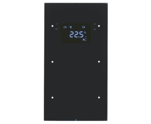 R.3 Sensor dotykowy 2-krotny z reg. temp., szkło, czarny 75642055 HAGER BERKER R.3