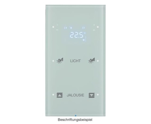 R.3 Sensor dotykowy 2-krotny z reg. temp. konfigurowalny, szkło, biały 75642150 HAGER BERKER R.3