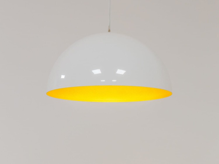 Lampa sufitowa wisząca Industrialna Loft HEMISPHERE SUPER S WHITE/GOLD 10701 NOWODVORSKI Lighting GX53 33cm oświetleniowa żyrandol nowoczesna metal do Kuchni Jadalni nad stół blat wyspę biało-złota biały satynowe złoto zwis Inspiracje Premium