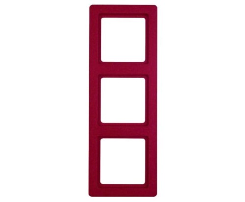 Q.1 Ramka 3-krotna, czerwony, aksamit 10136062 HAGER BERKER Q.1