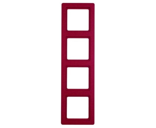 Q.1 Ramka 4-krotna, czerwony, aksamit 10146062 HAGER BERKER Q.1