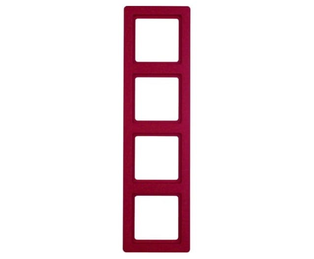 Q.1 Ramka 4-krotna, czerwony, aksamit 10146062 HAGER BERKER Q.1