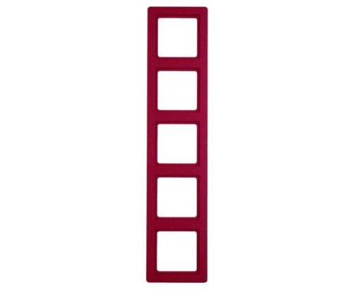 Q.1 Ramka 5-krotna, czerwony, aksamit 10156062 HAGER BERKER Q.1