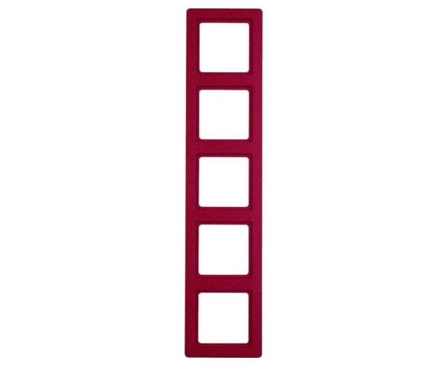 Q.1 Ramka 5-krotna, czerwony, aksamit 10156062 HAGER BERKER Q.1