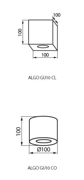 Sufitowa oprawa punktowa ALGO GU10 CO-GR 27034 Kanlux