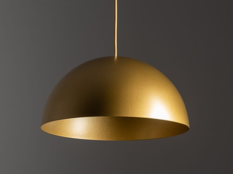 Lampa sufitowa wisząca Industrialna Loft HEMISPHERE SUPER S GOLD 10616 NOWODVORSKI Lighting GX53 33cm oświetleniowa żyrandol nowoczesna metal do Kuchni Jadalni nad stół blat wyspę złota satynowe złoto zwis Inspiracje Premium