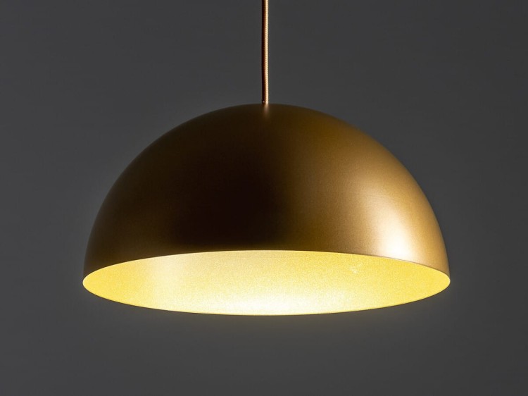 Lampa sufitowa wisząca Industrialna Loft HEMISPHERE SUPER S GOLD 10616 NOWODVORSKI Lighting GX53 33cm oświetleniowa żyrandol nowoczesna metal do Kuchni Jadalni nad stół blat wyspę złota satynowe złoto zwis Inspiracje Premium