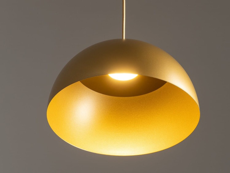 Lampa sufitowa wisząca Industrialna Loft HEMISPHERE SUPER S GOLD 10616 NOWODVORSKI Lighting GX53 33cm oświetleniowa żyrandol nowoczesna metal do Kuchni Jadalni nad stół blat wyspę złota satynowe złoto zwis Inspiracje Premium