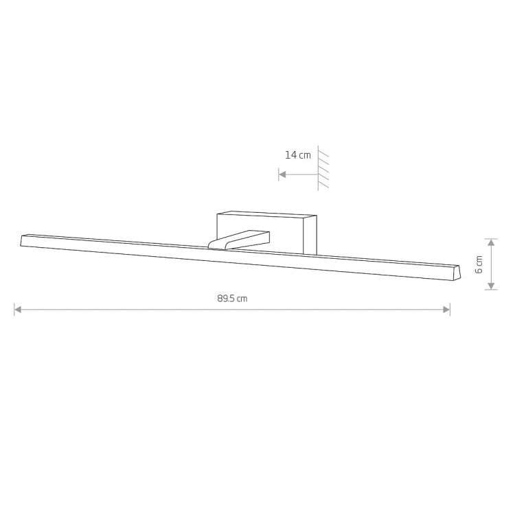 Lampa ścienna Kinkiet Łazienkowy Industrialny Loft VAN GOGH LED BLACK L 10284 NOWODVORSKI Lighting do łazienki 90cm 18W Loft nowoczesna oprawa oświetleniowa obrazu ramy czarna Inspiracje Premium