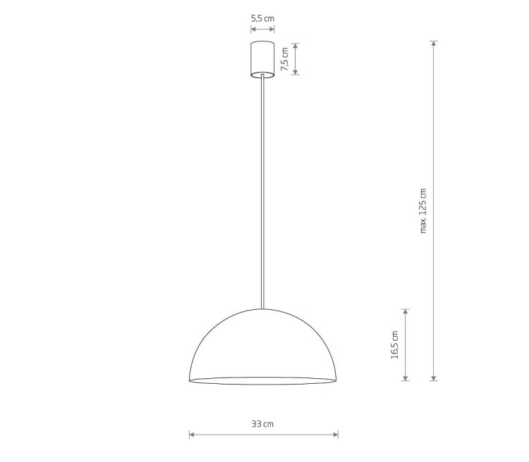 Lampa sufitowa wisząca Industrialna Loft HEMISPHERE SUPER S CHOCOLATE 10618 NOWODVORSKI Lighting GX53 33cm oświetleniowa żyrandol nowoczesna metal do Kuchni Jadalni nad stół blat wyspę czekoladowa satynowy czekoladowy zwis Inspiracje Premium