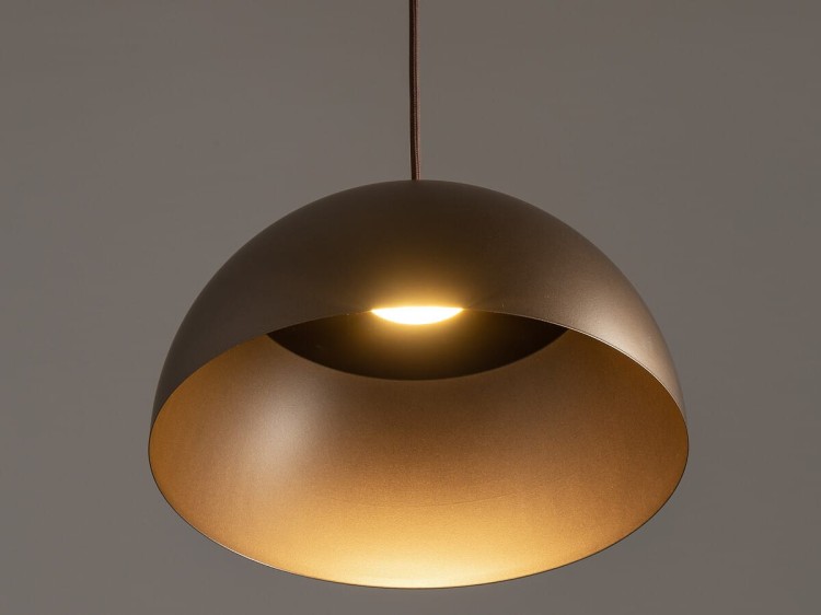 Lampa sufitowa wisząca Industrialna Loft HEMISPHERE SUPER S CHOCOLATE 10618 NOWODVORSKI Lighting GX53 33cm oświetleniowa żyrandol nowoczesna metal do Kuchni Jadalni nad stół blat wyspę czekoladowa satynowy czekoladowy zwis Inspiracje Premium