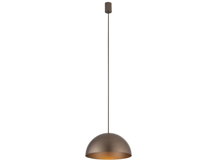 Lampa sufitowa wisząca Industrialna Loft HEMISPHERE SUPER S CHOCOLATE 10618 NOWODVORSKI Lighting GX53 33cm oświetleniowa żyrandol nowoczesna metal do Kuchni Jadalni nad stół blat wyspę czekoladowa satynowy czekoladowy zwis Inspiracje Premium