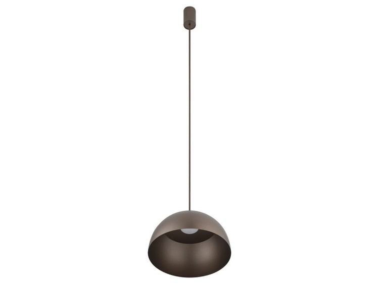 Lampa sufitowa wisząca Industrialna Loft HEMISPHERE SUPER S CHOCOLATE 10618 NOWODVORSKI Lighting GX53 33cm oświetleniowa żyrandol nowoczesna metal do Kuchni Jadalni nad stół blat wyspę czekoladowa satynowy czekoladowy zwis Inspiracje Premium