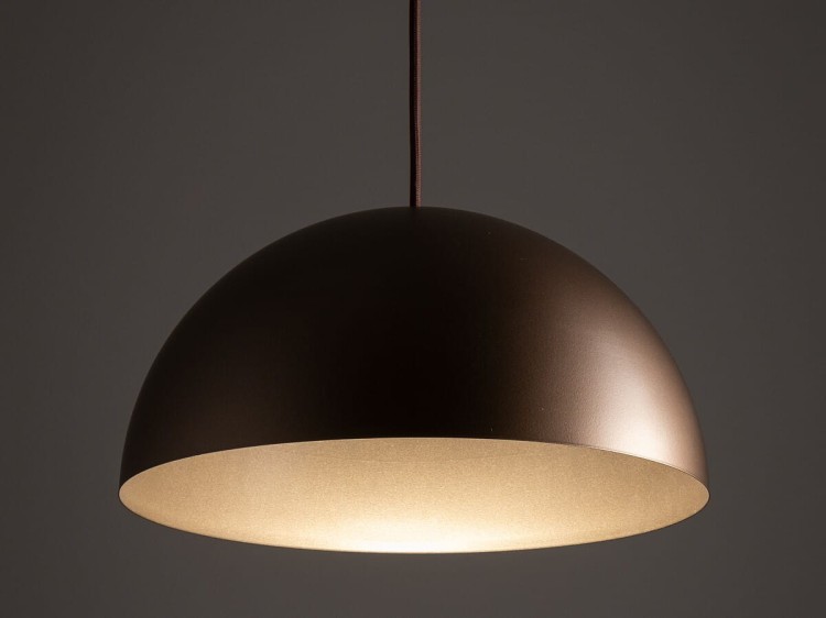 Lampa sufitowa wisząca Industrialna Loft HEMISPHERE SUPER S CHOCOLATE 10618 NOWODVORSKI Lighting GX53 33cm oświetleniowa żyrandol nowoczesna metal do Kuchni Jadalni nad stół blat wyspę czekoladowa satynowy czekoladowy zwis Inspiracje Premium