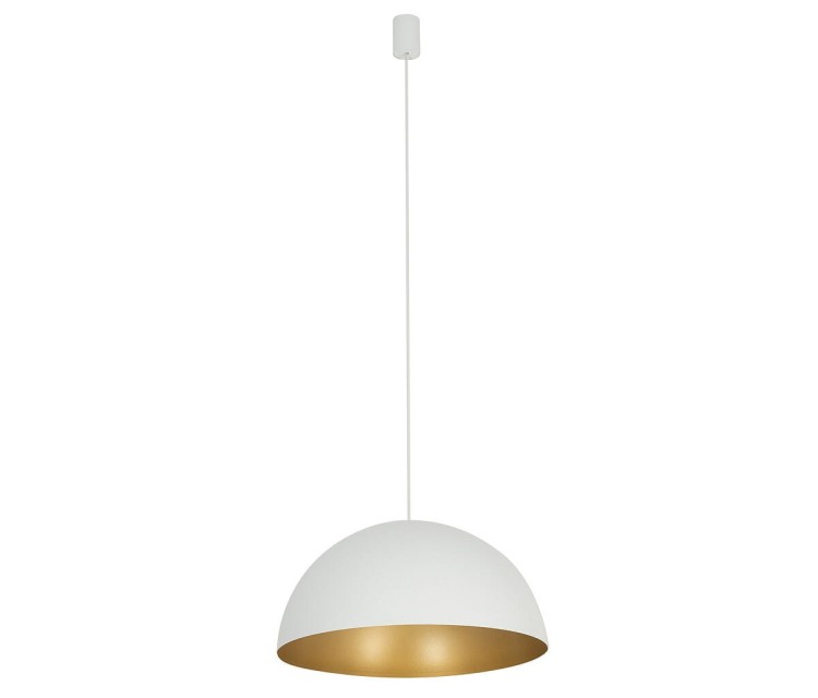 Lampa sufitowa wisząca Industrialna Loft HEMISPHERE SUPER L WHITE/GOLD 10700 NOWODVORSKI Lighting 4x GX53 50cm oświetleniowa żyrandol nowoczesna metal do Kuchni Jadalni nad stół blat wyspę biało-złota biały złoty zwis Inspiracje Premium