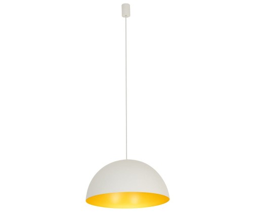 Lampa sufitowa wisząca Industrialna Loft HEMISPHERE SUPER L WHITE/GOLD 10700 NOWODVORSKI Lighting 4x GX53 50cm oświetleniowa żyrandol nowoczesna metal do Kuchni Jadalni nad stół blat wyspę biało-złota biały złoty zwis Inspiracje Premium