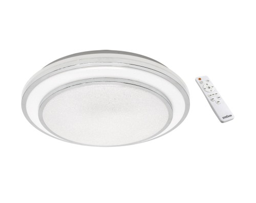 Plafoniera Plafon Łazienkowy GLORIA LED C 48W IP44 03727 Struhm Ideus z Pilotem 50cm do łazienki sypialni korytarza jadalni oprawa lampa sufitowa biały srebrny