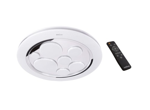Plafoniera Plafon Łazienkowy DROPS LED C 24W IP44 03865 Struhm Ideus z Pilotem 39cm do łazienki sypialni korytarza jadalni oprawa lampa sufitowa biały srebrny