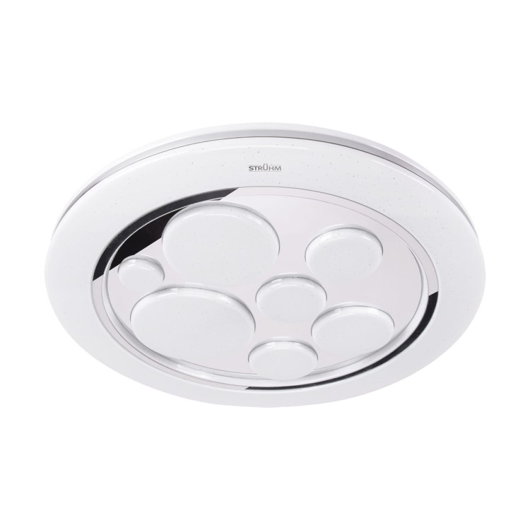 Plafoniera Plafon Łazienkowy DROPS LED C 24W IP44 03865 Struhm Ideus z Pilotem 39cm do łazienki sypialni korytarza jadalni oprawa lampa sufitowa biały srebrny