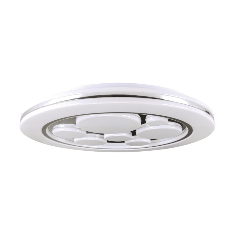 Plafoniera Plafon Łazienkowy DROPS LED C 48W IP44 03866 Struhm Ideus z Pilotem 49cm do łazienki sypialni korytarza jadalni oprawa lampa sufitowa biały srebrny