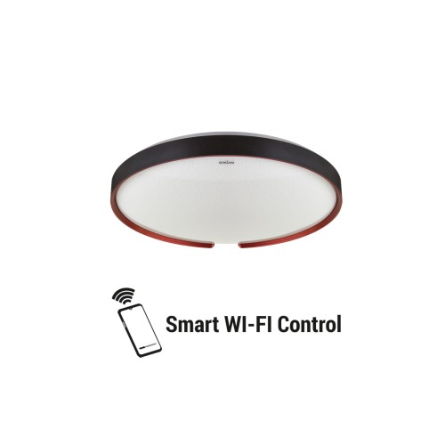 Plafoniera Plafon Łazienkowy ESPERANTO LED C SMART 24W IP44 04076 Struhm Ideus Tuya 40cm do łazienki sypialni korytarza jadalni oprawa lampa sufitowa czarny czarna sterowana telefonem smartfonem Google Home