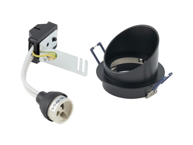 Lampa sufitowa podtynkowa 7,5 cm SOLTA BLACK 10491 NOWODVORSKI Lighting 1x GU10 Spot oświetleniowa nowoczesna sufitowa metal czarna do regipsu Inspiracje Premium