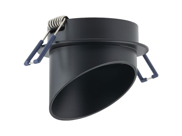 Lampa sufitowa podtynkowa 7,5 cm SOLTA BLACK 10491 NOWODVORSKI Lighting 1x GU10 Spot oświetleniowa nowoczesna sufitowa metal czarna do regipsu Inspiracje Premium