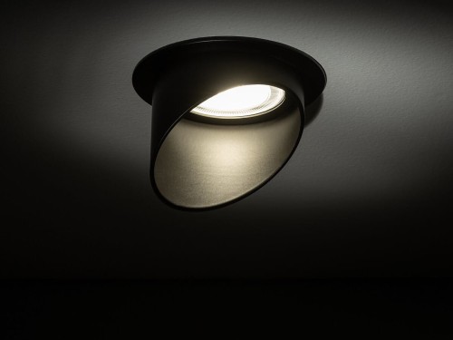 Lampa sufitowa podtynkowa 7,5 cm SOLTA BLACK 10491 NOWODVORSKI Lighting 1x GU10 Spot oświetleniowa nowoczesna sufitowa metal czarna do regipsu Inspiracje Premium