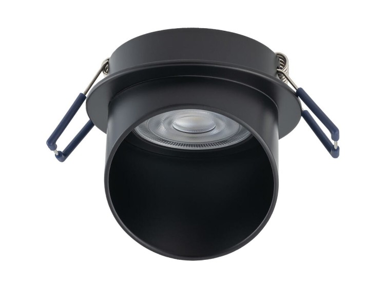 Lampa sufitowa podtynkowa 7,5 cm SOLTA BLACK 10491 NOWODVORSKI Lighting 1x GU10 Spot oświetleniowa nowoczesna sufitowa metal czarna do regipsu Inspiracje Premium