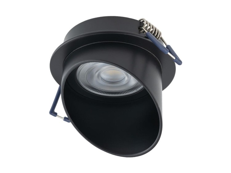 Lampa sufitowa podtynkowa 7,5 cm SOLTA BLACK 10491 NOWODVORSKI Lighting 1x GU10 Spot oświetleniowa nowoczesna sufitowa metal czarna do regipsu Inspiracje Premium
