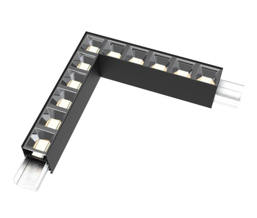 Narożnik Łącznik kątowy L Oprawa kątowa liniowa sufitowa biurowa RAGGIO Led-Pol ORO-RAGGIO-BLACK-LED-L-CONNECT ORO18043 Loft nowoczesna lampa sufitowa oświetleniowa aluminiowa ze zintegrowanym źródłem światła czarna czarny Inspiracje Premium