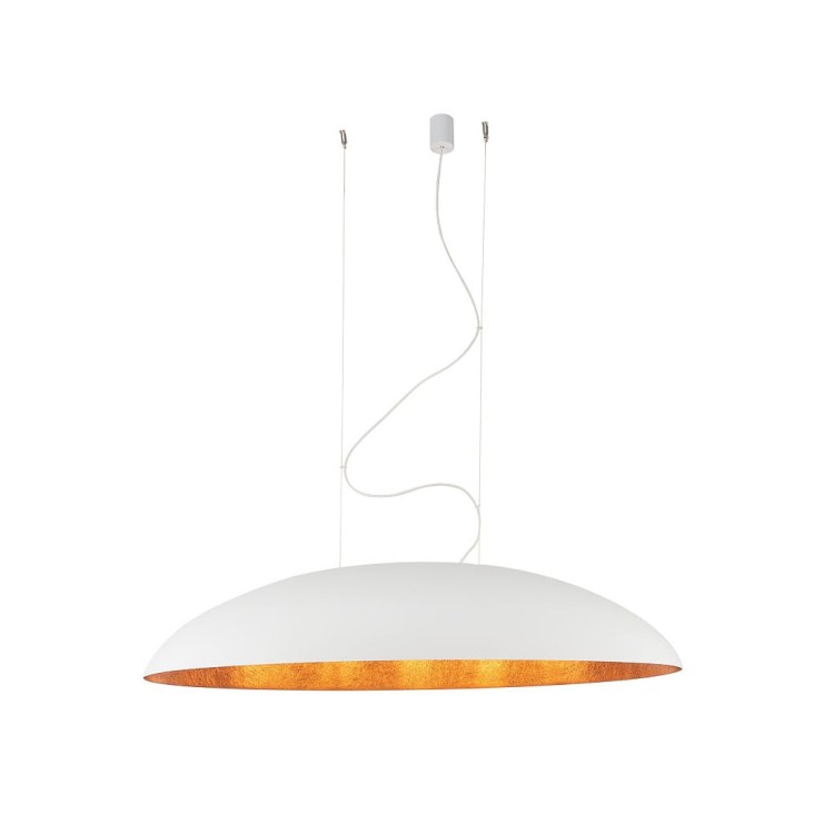 Lampa sufitowa wisząca Industrialna Loft CANOE WHITE GOLD V 7927 NOWODVORSKI Lighting E27 x5 oświetleniowa żyrandol nowoczesna do Kuchni Jadalni nad stół blat wyspę biało-złota zwis Inspiracje Premium