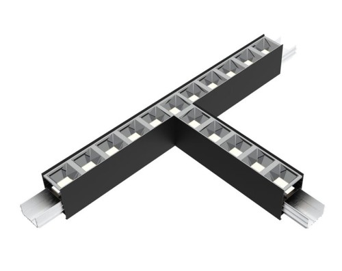 Łącznik T Oprawa liniowa sufitowa biurowa RAGGIO Led-Pol ORO-RAGGIO-BLACK-LED-T-CONNECT ORO18046 Loft nowoczesna lampa sufitowa oświetleniowa aluminiowa ze zintegrowanym źródłem światła czarna czarny Inspiracje Premium