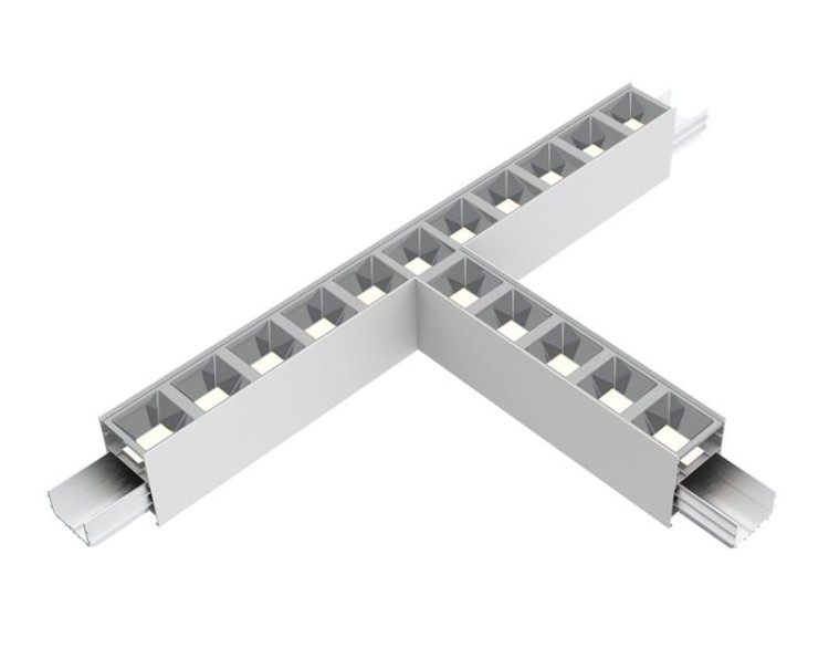 Łącznik T Oprawa liniowa sufitowa biurowa RAGGIO Led-Pol ORO-RAGGIO-WHITE-LED-T-CONNECT ORO18044 Loft nowoczesna lampa sufitowa oświetleniowa aluminiowa ze zintegrowanym źródłem światła biała biały Inspiracje Premium