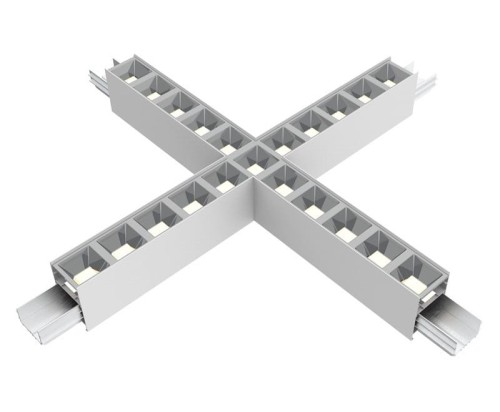Narożnik Łącznik krzyżowy X Oprawa krzyżowa liniowa sufitowa biurowa RAGGIO Led-Pol ORO-RAGGIO-WHITE-LED-X-CONNECT ORO18047 Loft nowoczesna lampa sufitowa oświetleniowa aluminiowa ze zintegrowanym źródłem światła biała biały Inspiracje Premium