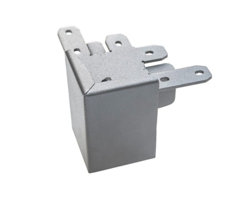 Łącznik do oprawy liniowej kątowy L biurowej RAGGIO Led-Pol ORO-RAGGIO-SILVER-CONNECT-2 ORO18051 Loft nowoczesna lampa sufitowa oświetleniowa aluminiowa ze zintegrowanym źródłem światła złączka kątowa szara szary srebrna srebrny Inspiracje Premium