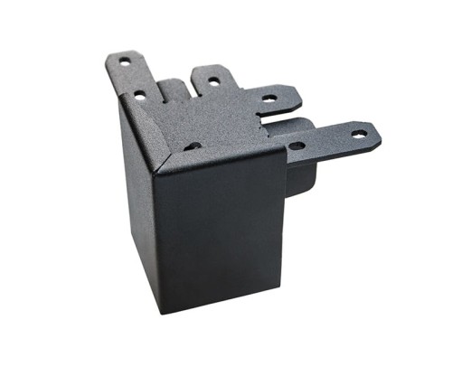 Łącznik do oprawy liniowej kątowy L biurowej RAGGIO Led-Pol ORO-RAGGIO-BLACK-CONNECT-2 ORO18061 Loft nowoczesna lampa sufitowa oświetleniowa aluminiowa ze zintegrowanym źródłem światła złączka kątowa czarna czarny Inspiracje Premium