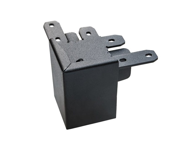 Łącznik do oprawy liniowej kątowy L biurowej RAGGIO Led-Pol ORO-RAGGIO-BLACK-CONNECT-2 ORO18061 Loft nowoczesna lampa sufitowa oświetleniowa aluminiowa ze zintegrowanym źródłem światła złączka kątowa czarna czarny Inspiracje Premium