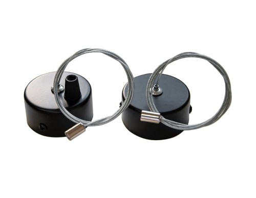 Linki do montażu podwieszanego opraw liniowych biurowych RAGGIO Led-Pol ORO-RAGGIO-LINK-BLACK-2 ORO18060 Loft zestaw 2 sztuki zawiesie do nowoczesnej lampy sufitowej oświetleniowej czarna czarne Inspiracje Premium