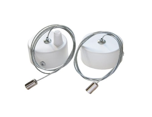 Linki do montażu podwieszanego opraw liniowych biurowych RAGGIO Led-Pol ORO-RAGGIO-LINK-WHITE-2 ORO18058 Loft zestaw 2 sztuki zawiesie do nowoczesnej lampy sufitowej oświetleniowej biała białe Inspiracje Premium