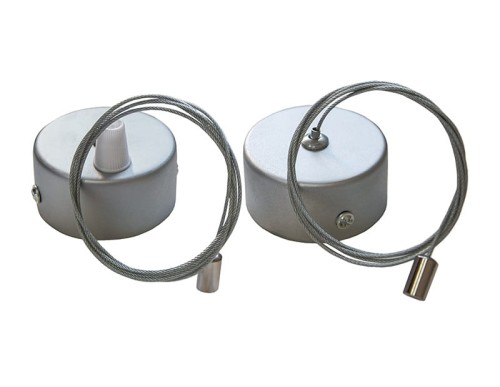 Linki do montażu podwieszanego opraw liniowych biurowych RAGGIO Led-Pol ORO-RAGGIO-LINK-SILVER-2 ORO18059 Loft zestaw 2 sztuki zawiesie do nowoczesnej lampy sufitowej oświetleniowej szara szare srebrna srebrne Inspiracje Premium