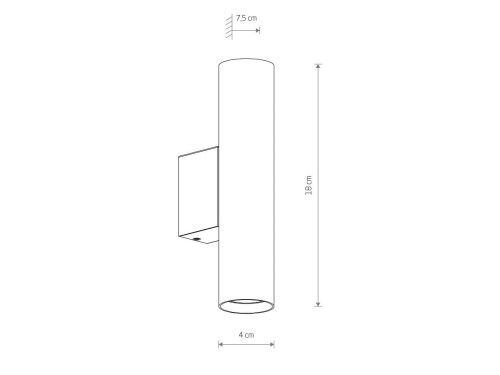 Lampa ścienna Industrialna Loft FOURTY WALL UMBRA GRAY M 10891 NOWODVORSKI Lighting 2xGU10 R35 18 cm oprawa oświetleniowa  kinkiet nowoczesna metal szary szara Inspiracje Premium
