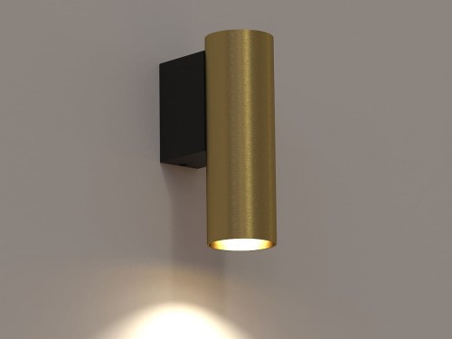 Lampa ścienna Industrialna Loft FOURTY WALL SOLID BRASS S 10748 NOWODVORSKI Lighting GU10 R35 12 cm oprawa oświetleniowa  kinkiet nowoczesna mosiądz Inspiracje Premium
