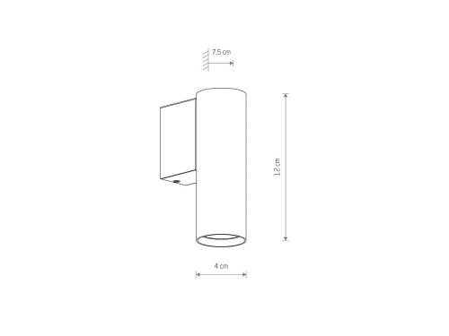 Lampa ścienna Industrialna Loft FOURTY WALL UMBRA GRAY S 10889 NOWODVORSKI Lighting GU10 R35 12 cm oprawa oświetleniowa kinkiet nowoczesna metal szary szara Inspiracje Premium