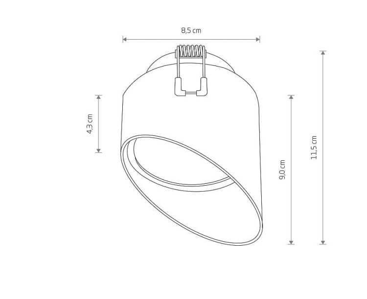 Lampa sufitowa podtynkowa HVAR CG WHITE 10488 NOWODVORSKI Lighting GX53 8,5 cm Spot oświetleniowa nowoczesna sufitowa metal biała do regipsu Inspiracje Premium