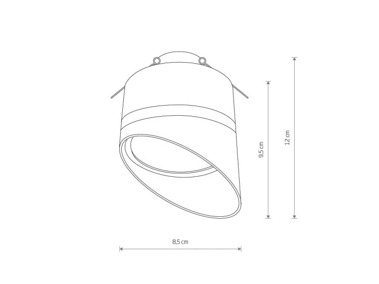 Lampa sufitowa podtynkowa VIS BLACK 10485 NOWODVORSKI Lighting GX53 8,5 cm Spot oświetleniowa nowoczesna sufitowa metal czarna do regipsu Inspiracje Premium