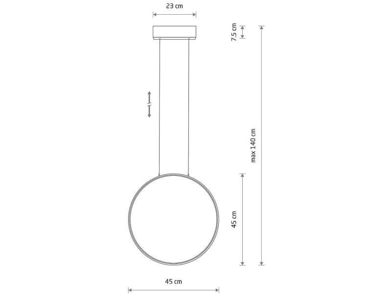Lampa sufitowa wisząca Industrialna Loft CIRCOLO LED SV-45 S BLACK 10810 NOWODVORSKI Lighting 3000K 18W oświetleniowa żyrandol nowoczesna metal czarna czarny  zwis Inspiracje Premium